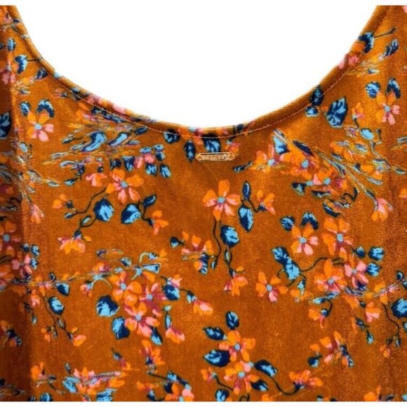 Savage x Fenty Open Back Orange Psychedelic Slip Velvet Mini Dress‎ XL - Picture 6 of 8